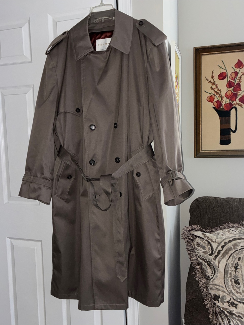 Gorgeous Like New London Fog Thames Double Breasted Trench Coat w/ Wool Liner 50